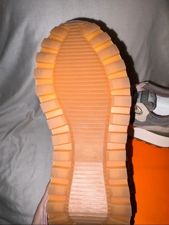 NWT VOILE BLANCHE QWARK HYPE WOMAN Suede & Technical Fabric Sneakers BEIGE-GREY - Picture 16 of 16